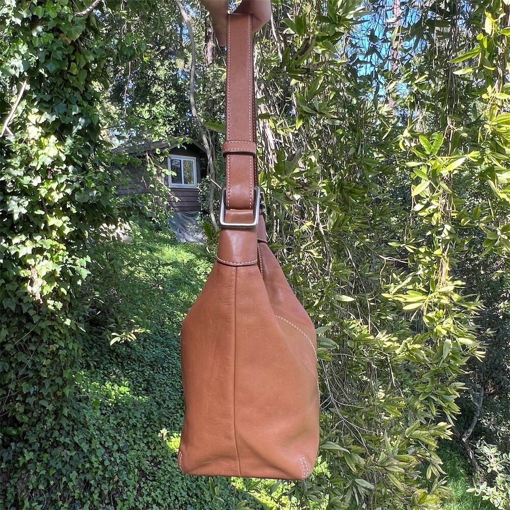 COACH Vintage Y2K British Tan Ergo Hobo Shoulder Bag Silver Hardware AUTHENTIC - Picture 9 of 13